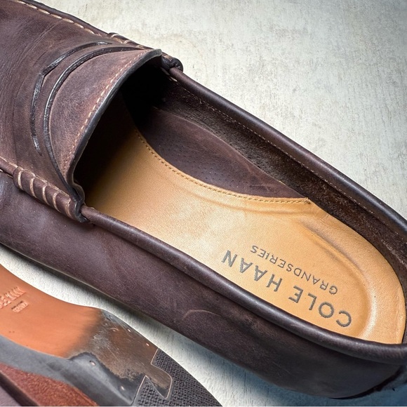 Cole Haan Mens Hayes Leather Grand Series Penny Loafers Size 10 - Picture 11 of 13